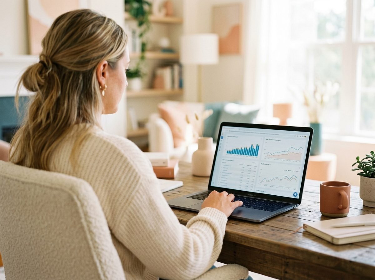 Analyse de positionnement et de mots-clés d'un site web sur un écran d'ordinateur